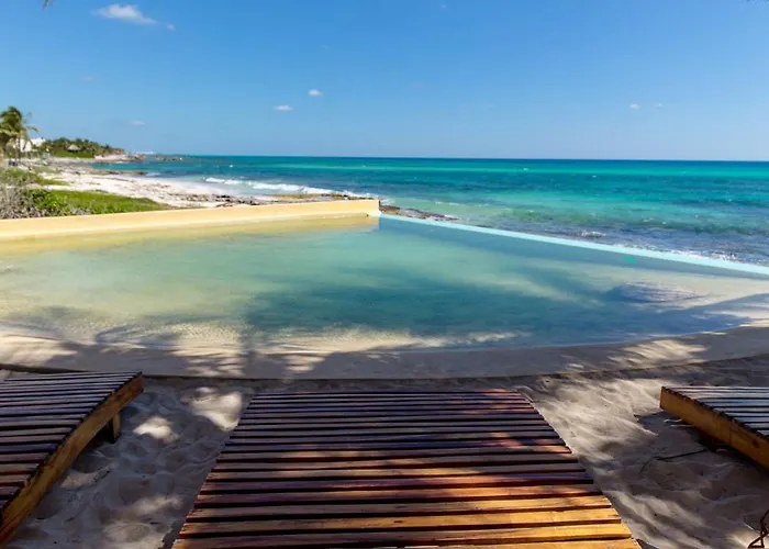 Angelina 28 Beachfront And Family - Modern And Relaxing Long - 20 Min From Cancun Airport Puerto Morelos