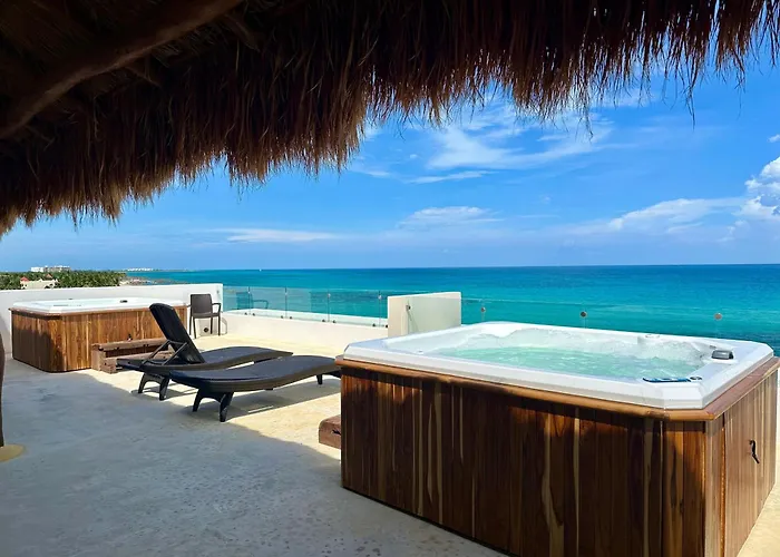 Apartamento Angelina 28 Beachfront And Family - Modern And Relaxing Long - 20 Min From Cancun Airport Puerto Morelos