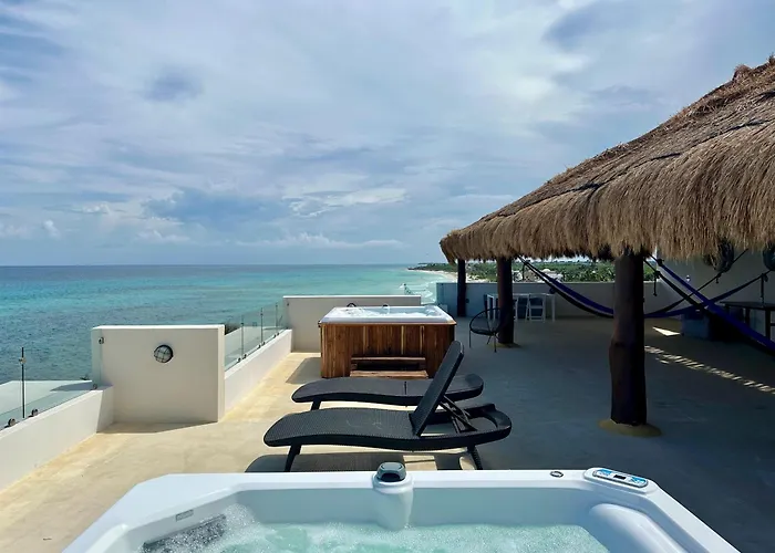 Angelina 28 Beachfront And Family - Modern And Relaxing Long - 20 Min From Cancun Airport * Puerto Morelos