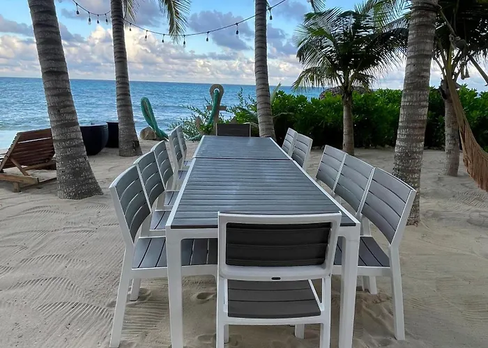 Angelina 28 Beachfront And Family - Modern And Relaxing Long - 20 Min From Cancun Airport Apartamento *
